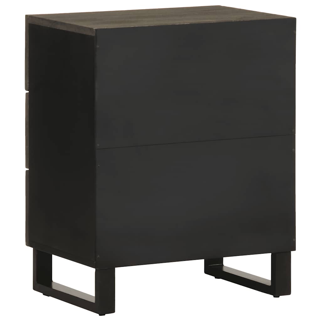 vidaXL Noptiera neagra 50x33x62 cm lemn masiv de mango
