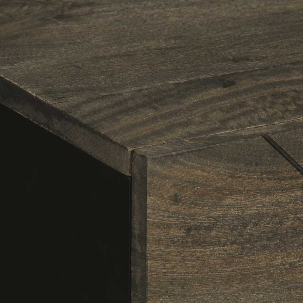 vidaXL Noptiera neagra 50x33x62 cm lemn masiv de mango