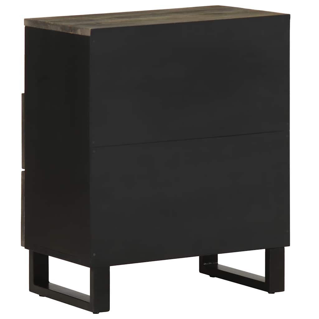 vidaXL Noptiera neagra 50x33x62 cm lemn masiv de mango