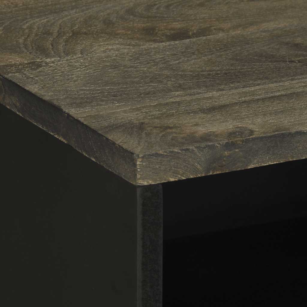 vidaXL Noptiera neagra 50x33x62 cm lemn masiv de mango