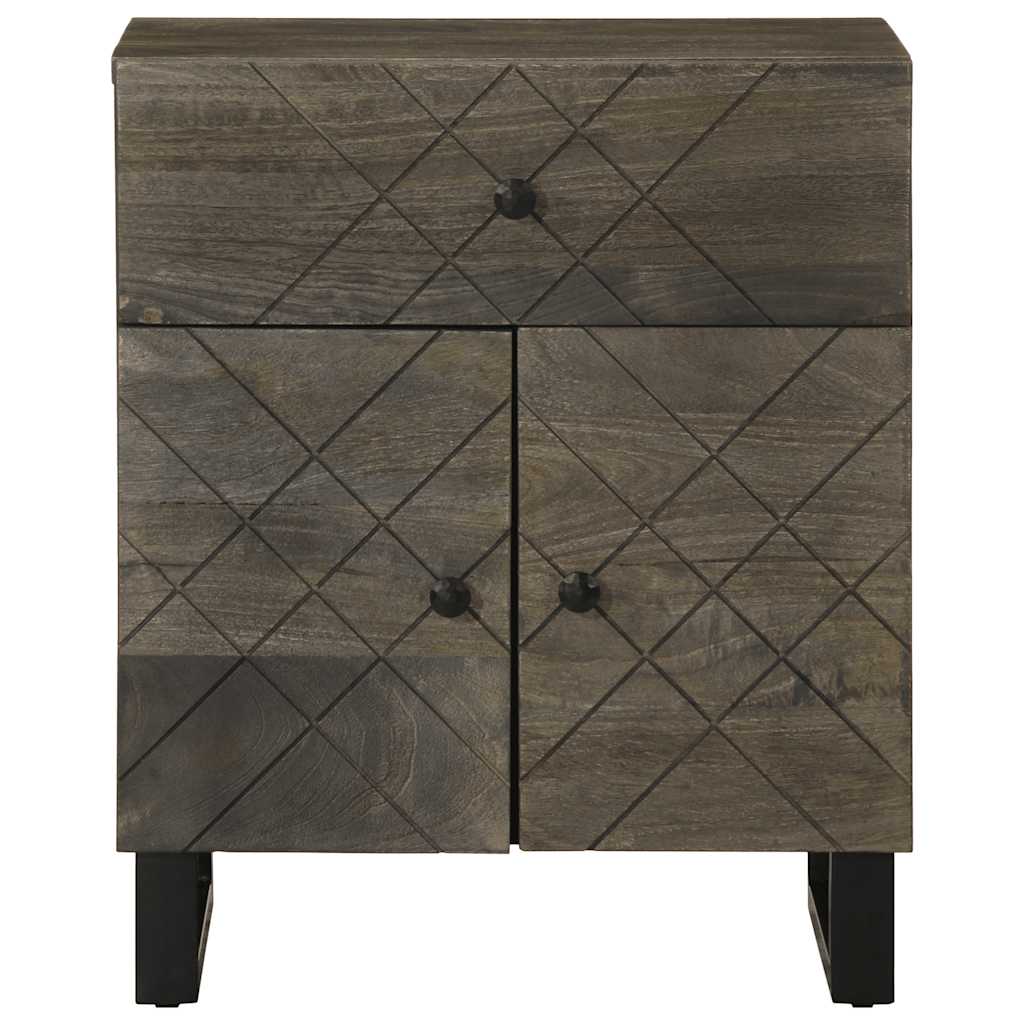 vidaXL Noptieră, negru, 50x33x60 cm, lemn masiv de mango