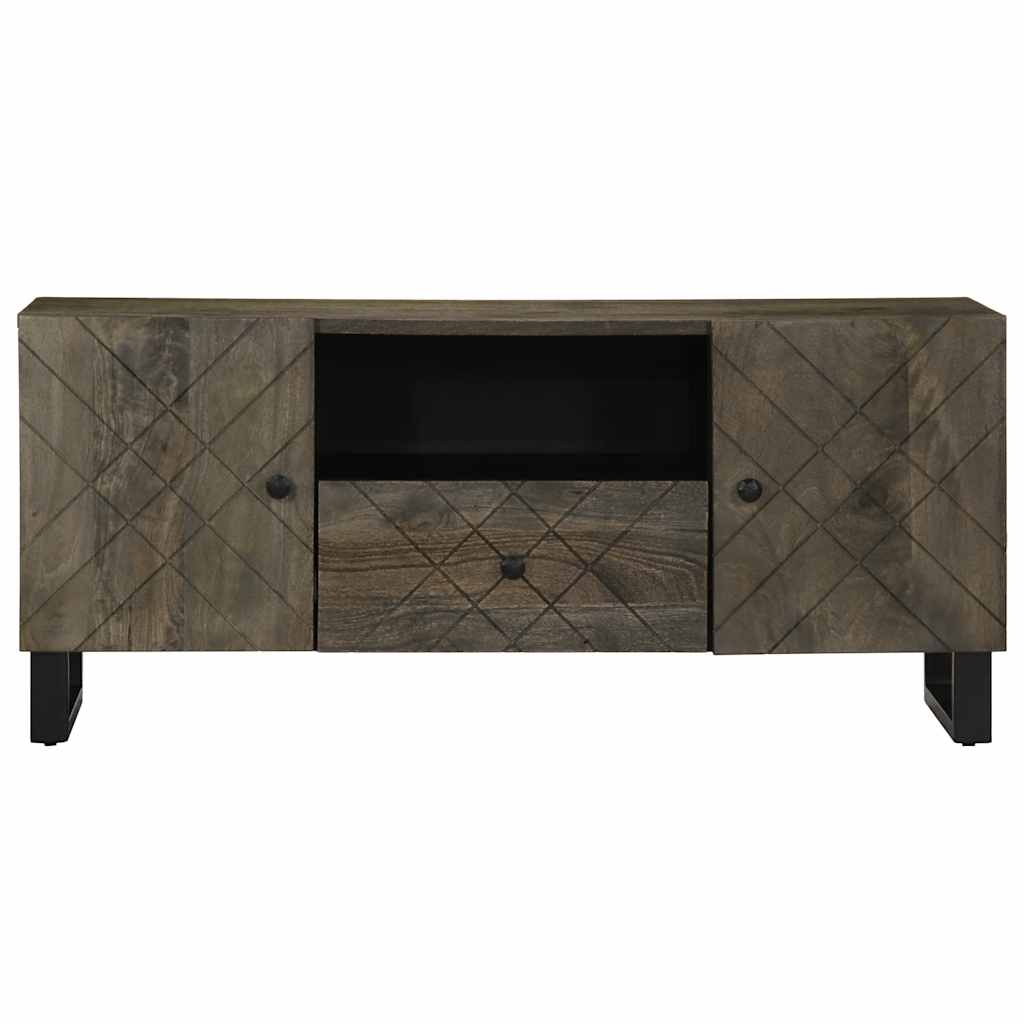 vidaXL Comodă TV, negru, 105x33x46 cm, lemn masiv de mango vidaXL Comodă TV, negru, 105x33x46 cm, lemn masiv de mango
