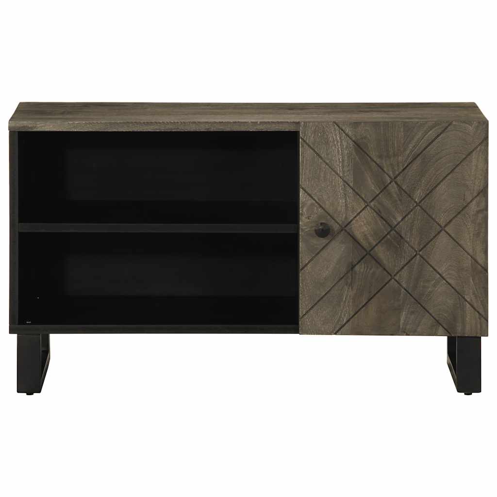 vidaXL Dulap TV, negru, 80x33x46 cm, lemn masiv de mango