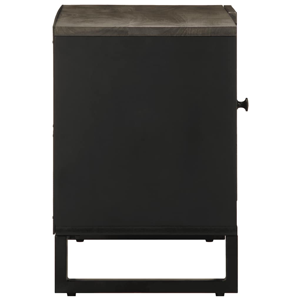 vidaXL Dulap TV, negru, 80x33x46 cm, lemn masiv de mango