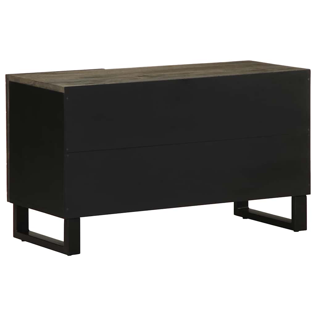 vidaXL Dulap TV, negru, 80x33x46 cm, lemn masiv de mango