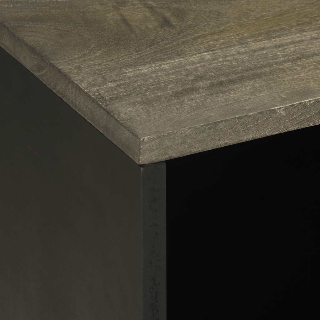 vidaXL Dulap TV, negru, 80x33x46 cm, lemn masiv de mango