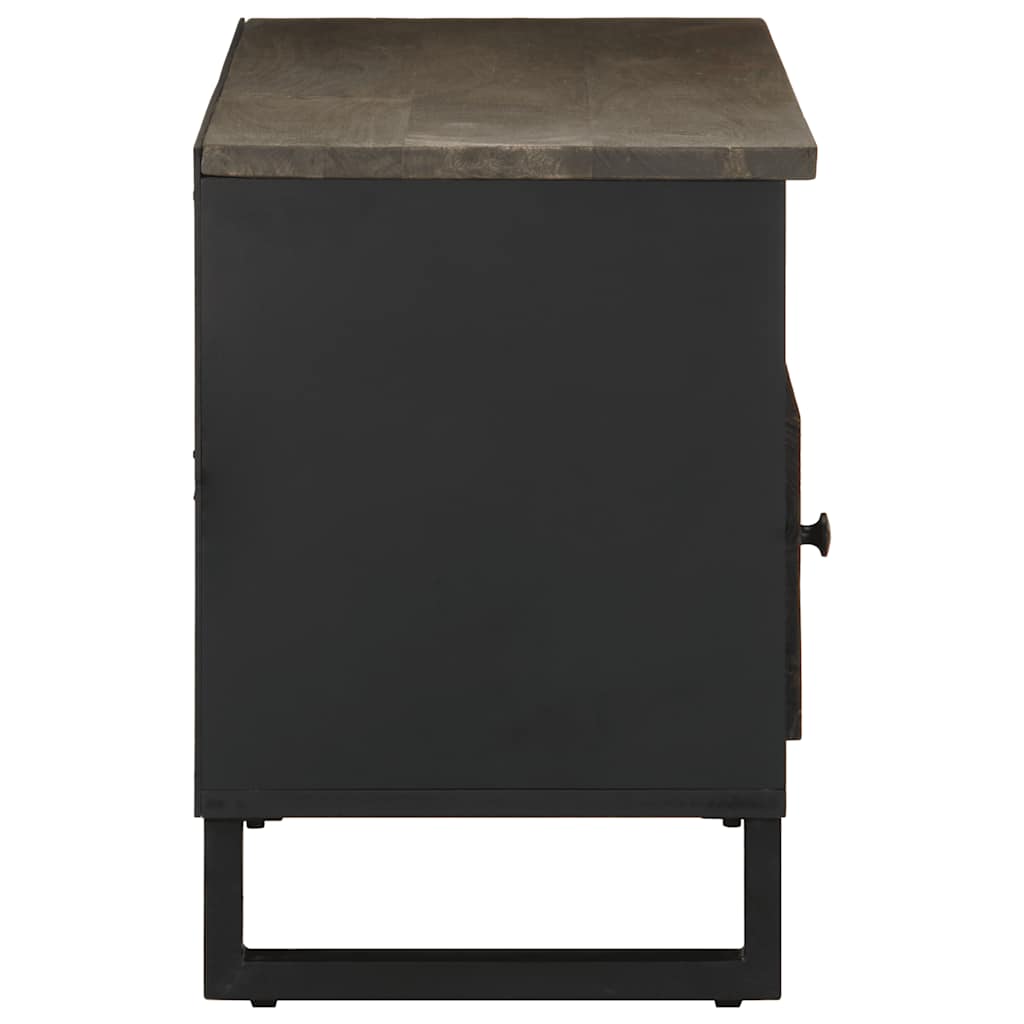 vidaXL Comodă TV, negru, 100x33x46 cm, lemn masiv de mango vidaXL Comodă TV, negru, 100x33x46 cm, lemn masiv de mango