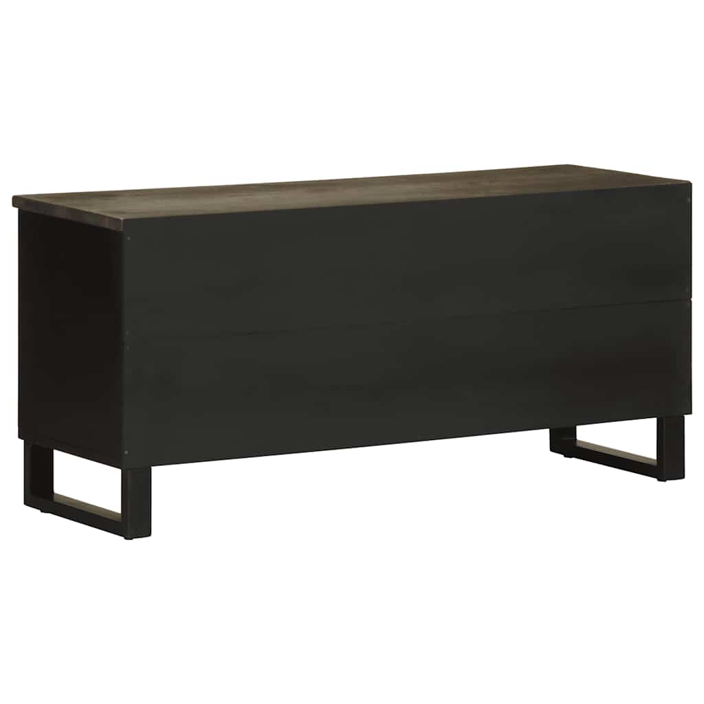 vidaXL Comodă TV, negru, 100x33x46 cm, lemn masiv de mango vidaXL Comodă TV, negru, 100x33x46 cm, lemn masiv de mango