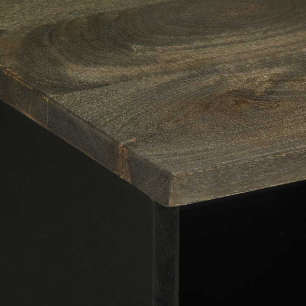 vidaXL Comodă TV, negru, 100x33x46 cm, lemn masiv de mango vidaXL Comodă TV, negru, 100x33x46 cm, lemn masiv de mango