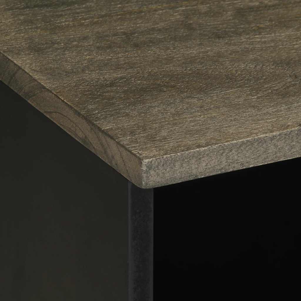 vidaXL Dulap TV, negru, 80x33x46 cm, lemn masiv de mango