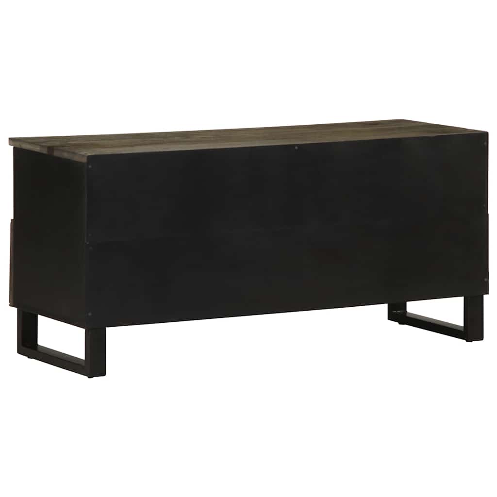 vidaXL Comodă TV, negru, 100x33x46 cm, lemn masiv de mango