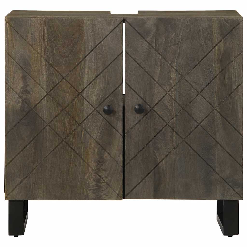 vidaXL Dulap pentru chiuvetă negru 62x33x58 cm lemn masiv de mango vidaXL Dulap pentru chiuvetă negru 62x33x58 cm lemn masiv de mango