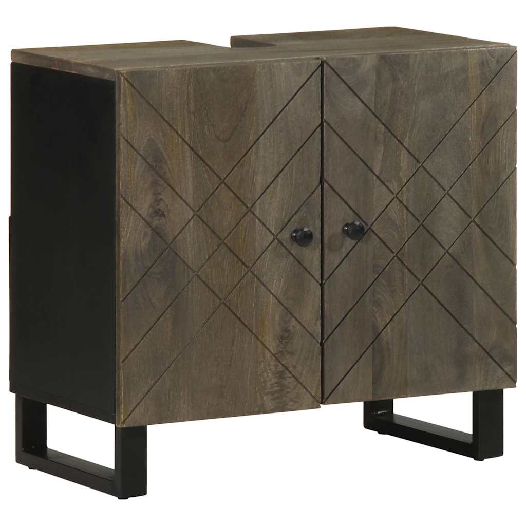 vidaXL Dulap pentru chiuvetă negru 62x33x58 cm lemn masiv de mango vidaXL Dulap pentru chiuvetă negru 62x33x58 cm lemn masiv de mango
