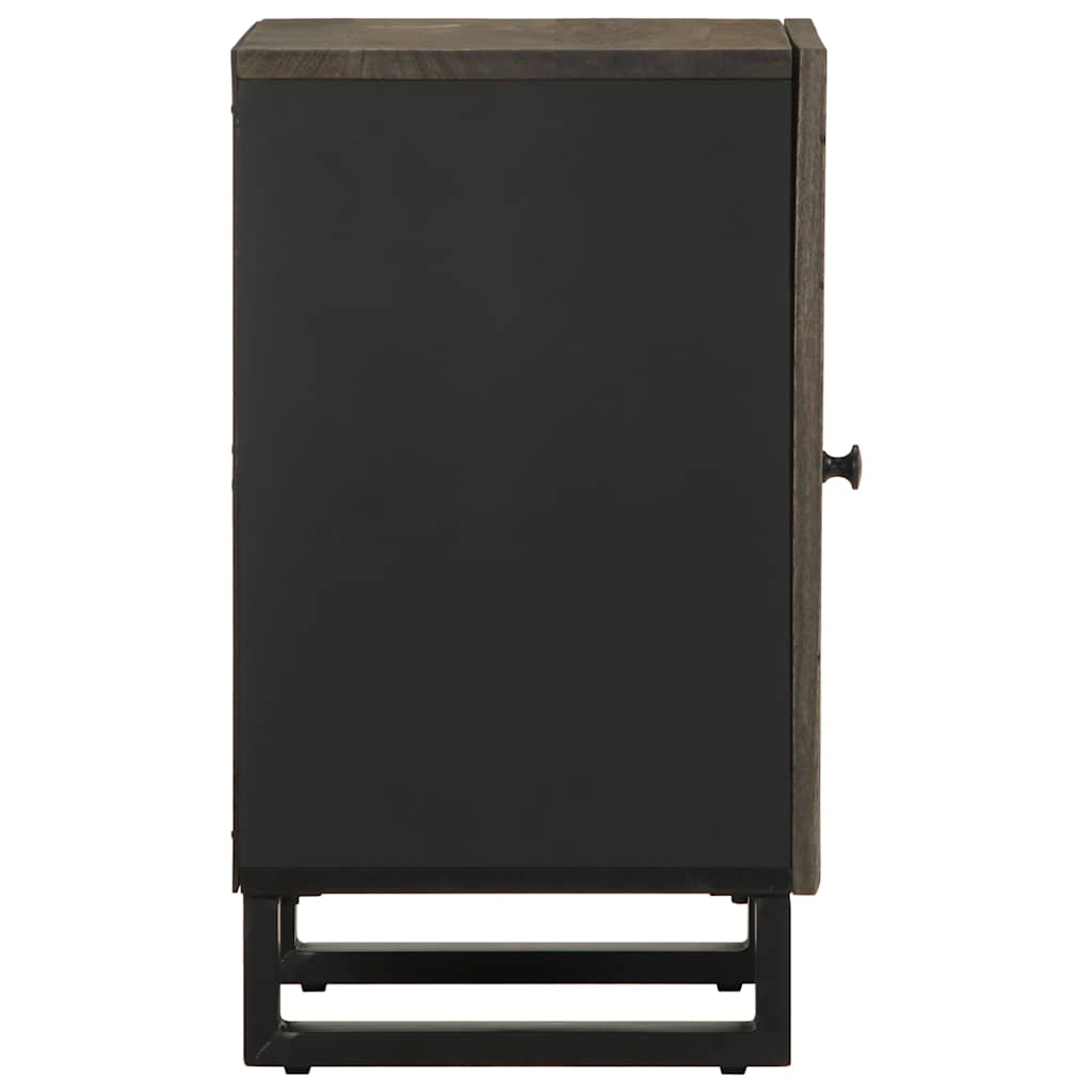 vidaXL Dulap de baie, negru, 38x33x58 cm, lemn masiv de mango