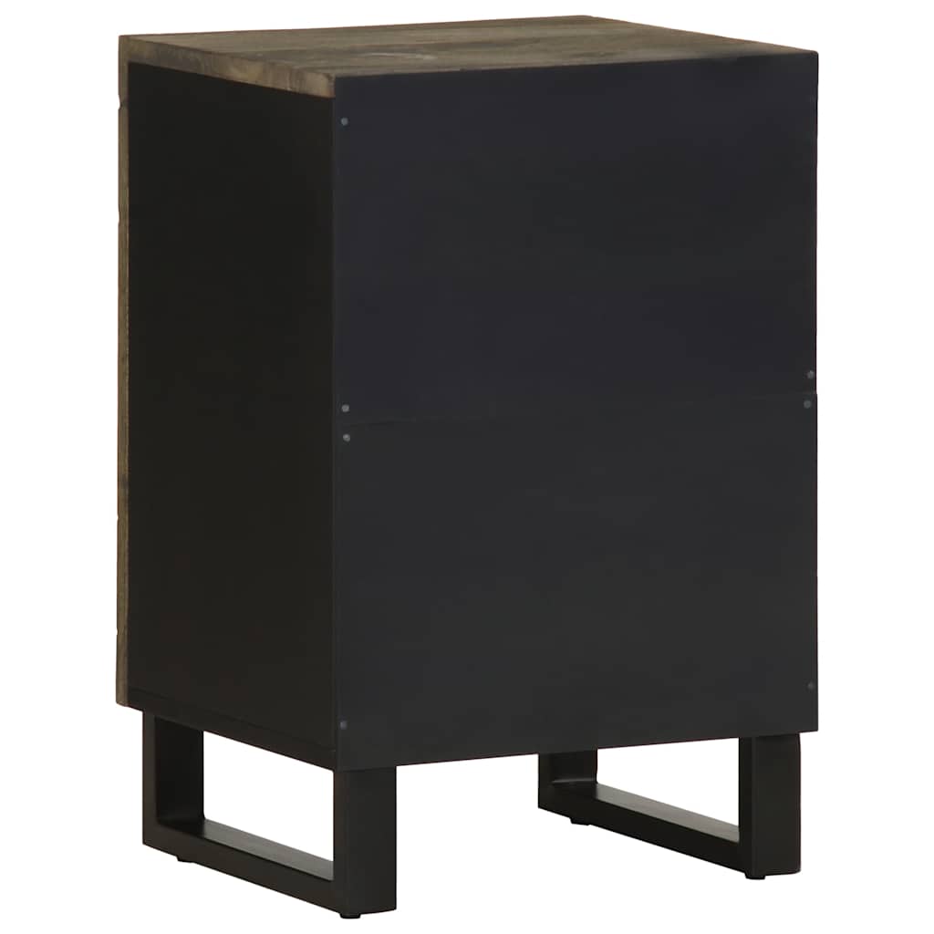 vidaXL Dulap de baie, negru, 38x33x58 cm, lemn masiv de mango