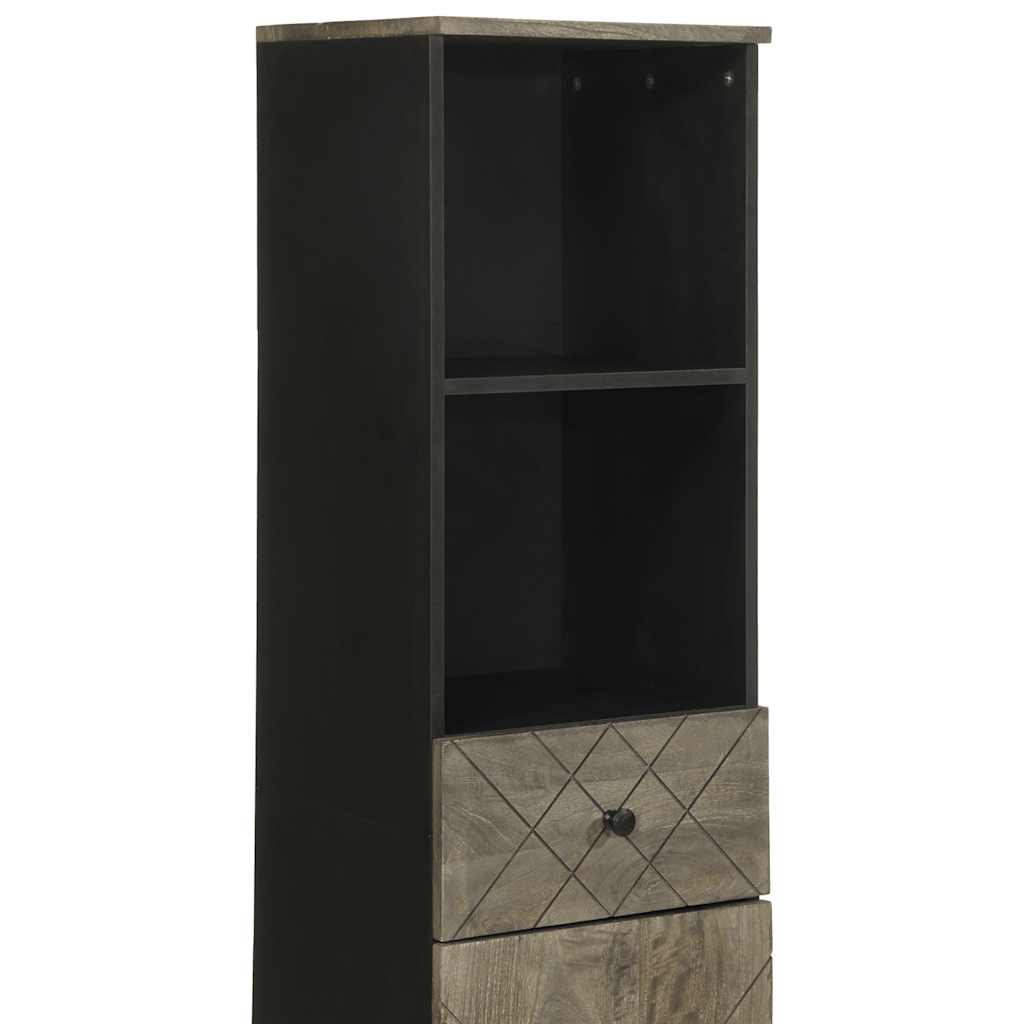 vidaXL Dulap de baie, negru, 38x33x160 cm, lemn masiv de mango