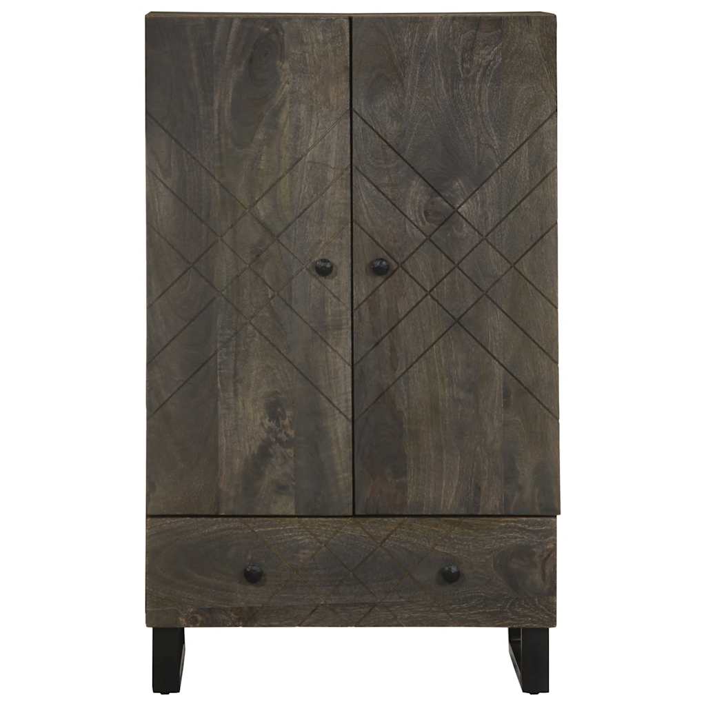 vidaXL Dulap înalt, negru, 60x33x100 cm, lemn masiv de mango