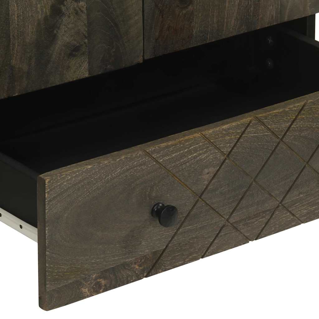 vidaXL Dulap înalt, negru, 60x33x100 cm, lemn masiv de mango