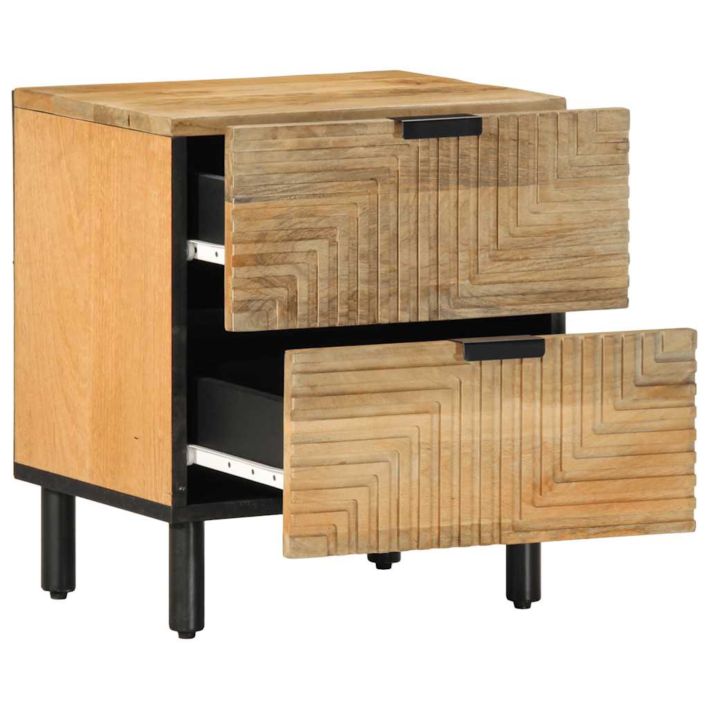 vidaXL Noptiere 2 buc Maro 40x33x46 cm Lemn masiv Mango