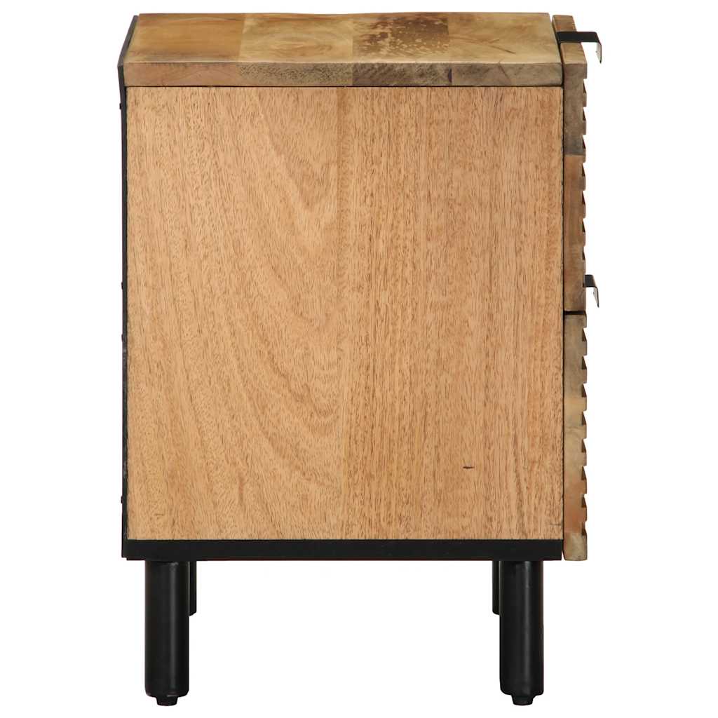 vidaXL Noptiere 2 buc Maro 40x33x46 cm Lemn masiv Mango