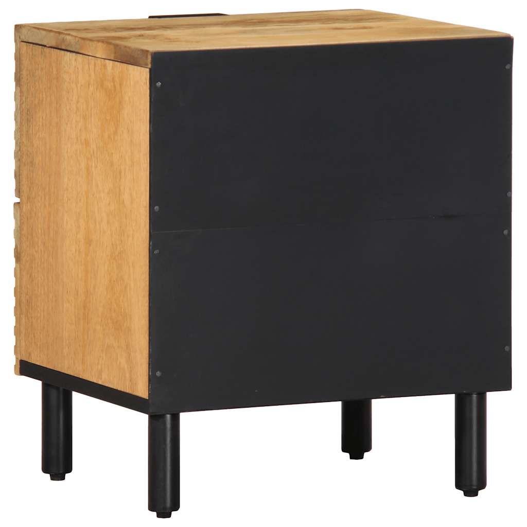 vidaXL Noptiere 2 buc Maro 40x33x46 cm Lemn masiv Mango