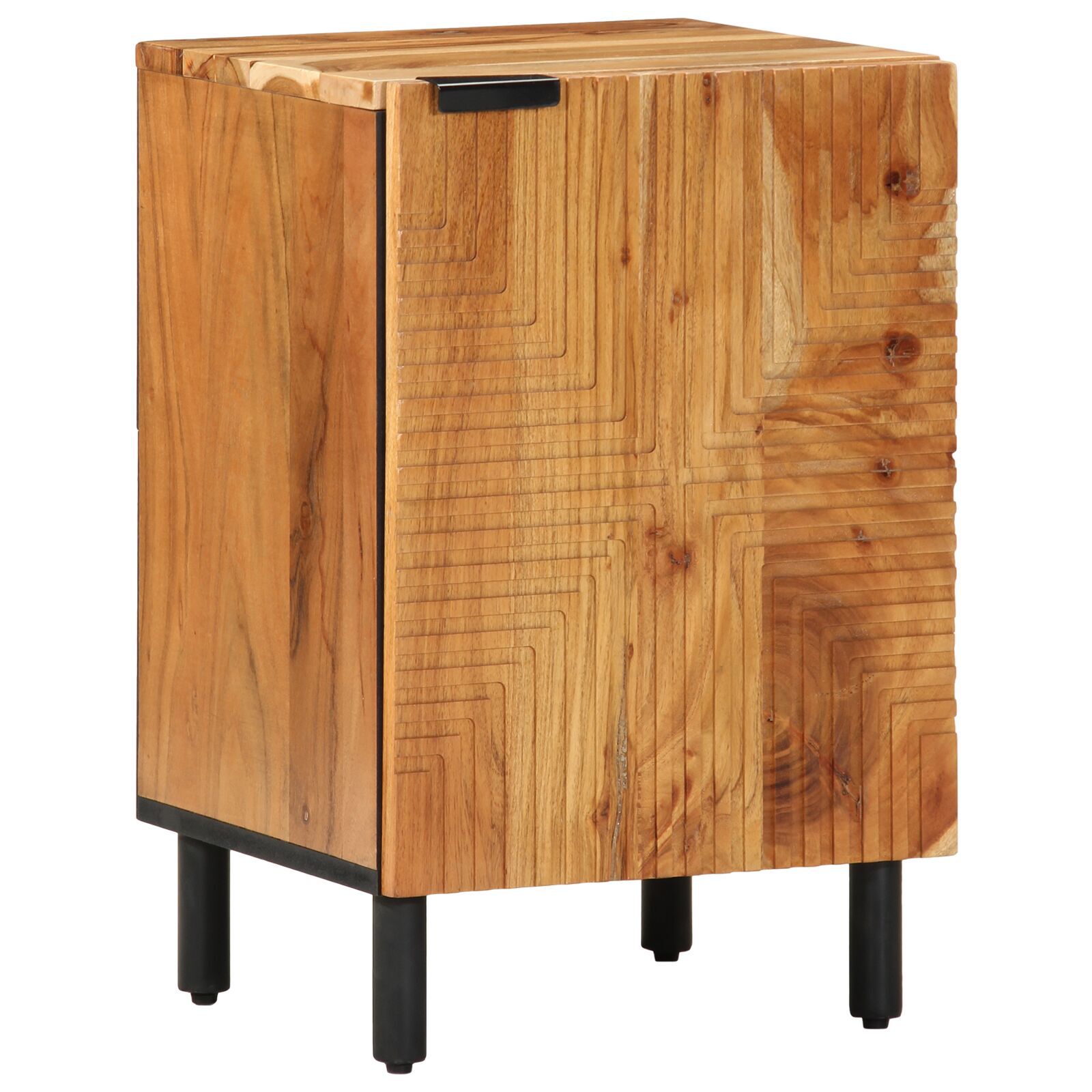 vidaXL Dulap de baie Maro 38 x 33.5 x 58 cm Lemn masiv de acacia