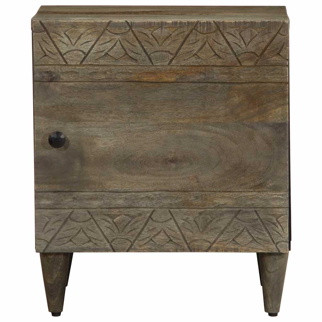 vidaXL Noptiera gri deschis 40x33x46 cm lemn masiv de mango