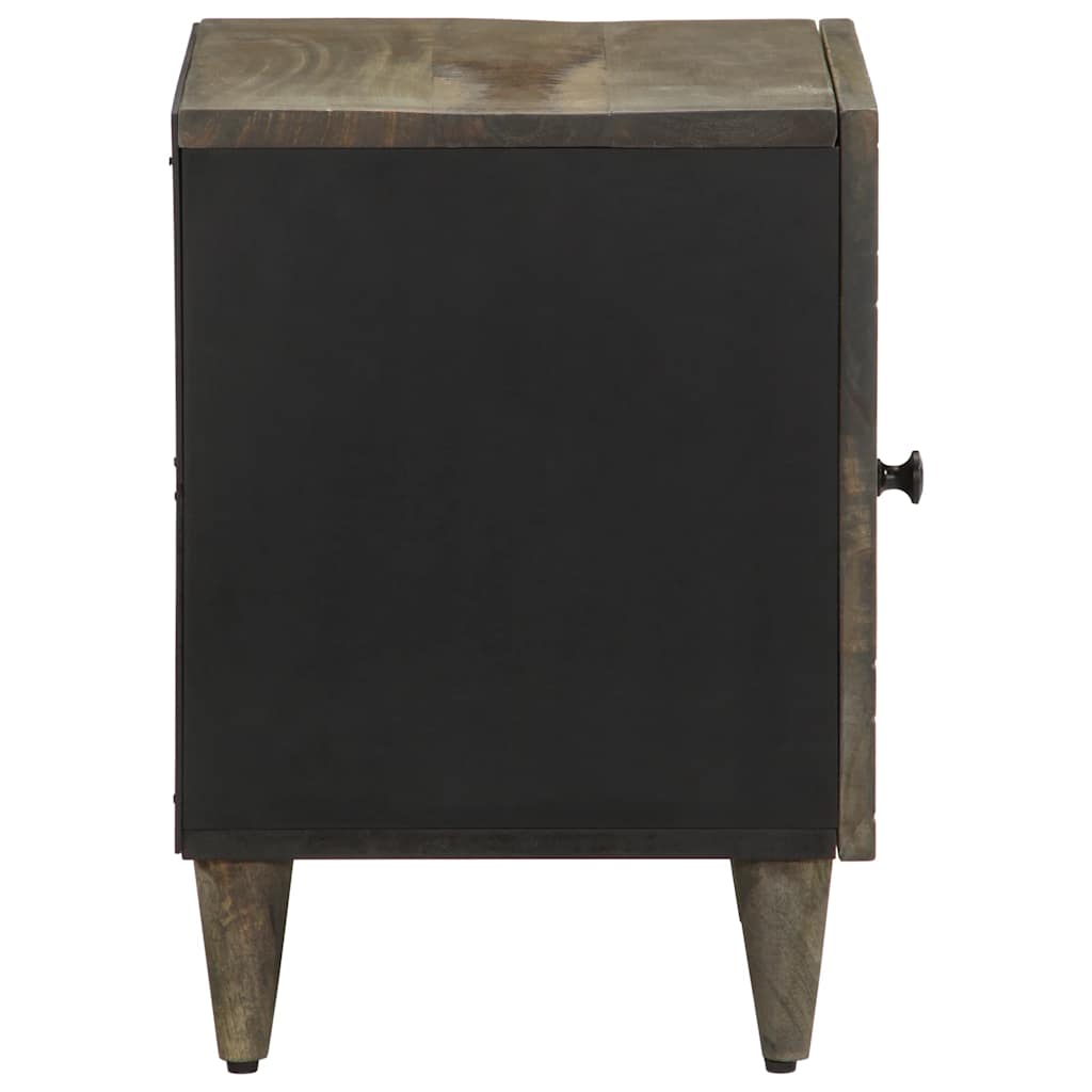 vidaXL Noptiera gri deschis 40x33x46 cm lemn masiv de mango