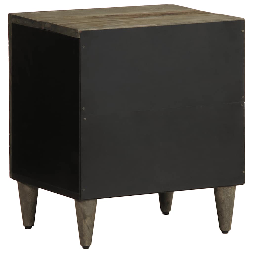 vidaXL Noptiera gri deschis 40x33x46 cm lemn masiv de mango