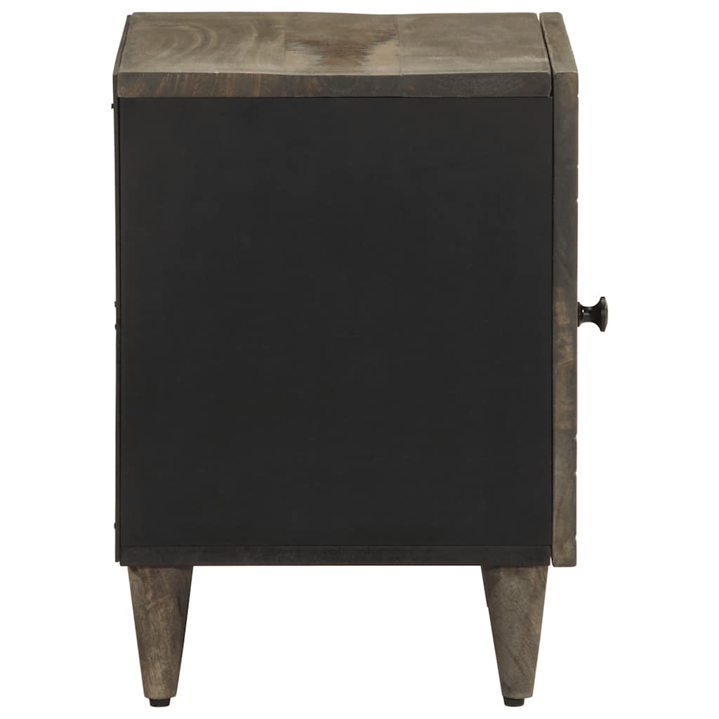 vidaXL Noptiere 2 buc Gri deschis 40x33x46 cm Lemn masiv de mango