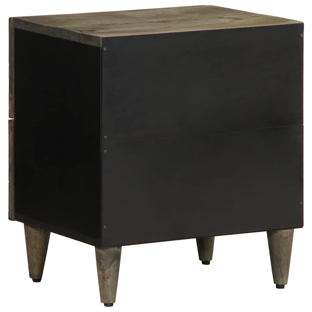 vidaXL Noptiera gri deschis 40x33x46 cm lemn masiv de mango