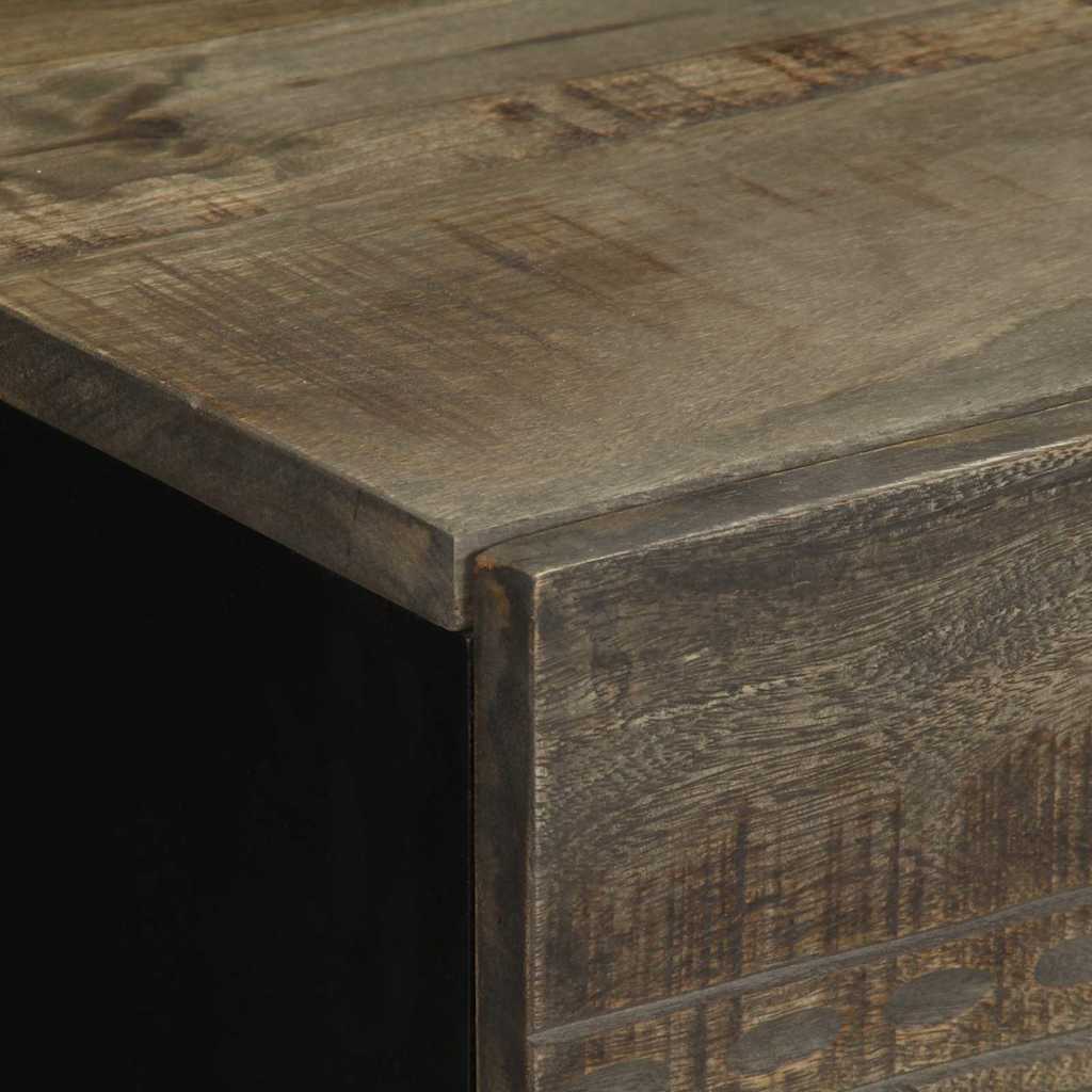 vidaXL Noptiera gri deschis 40x33x46 cm lemn masiv de mango