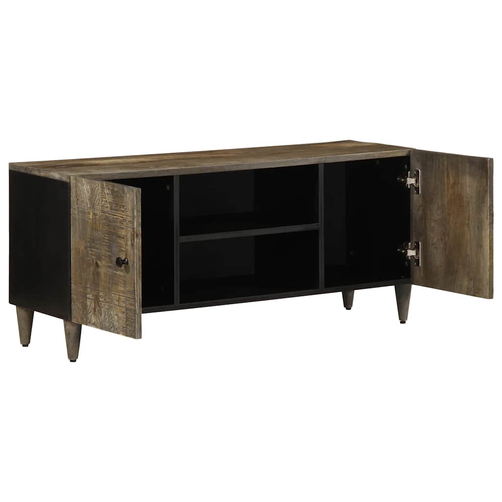 vidaXL Dulap TV Gri deschis 105x33,5x46 cm Lemn masiv Mango