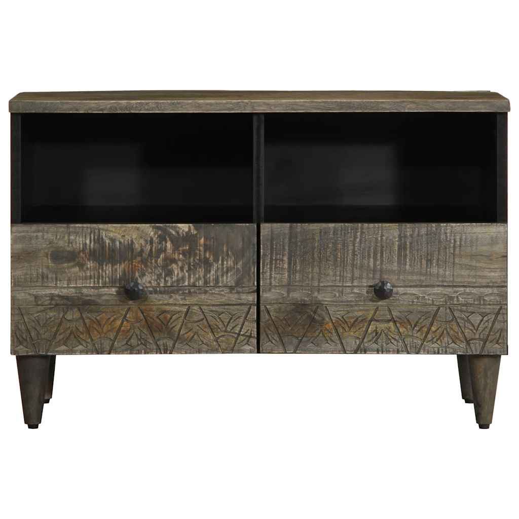vidaXL Dulap TV Gri deschis 70x33,5x46 cm Lemn masiv Mango vidaXL Dulap TV Gri deschis 70x33,5x46 cm Lemn masiv Mango