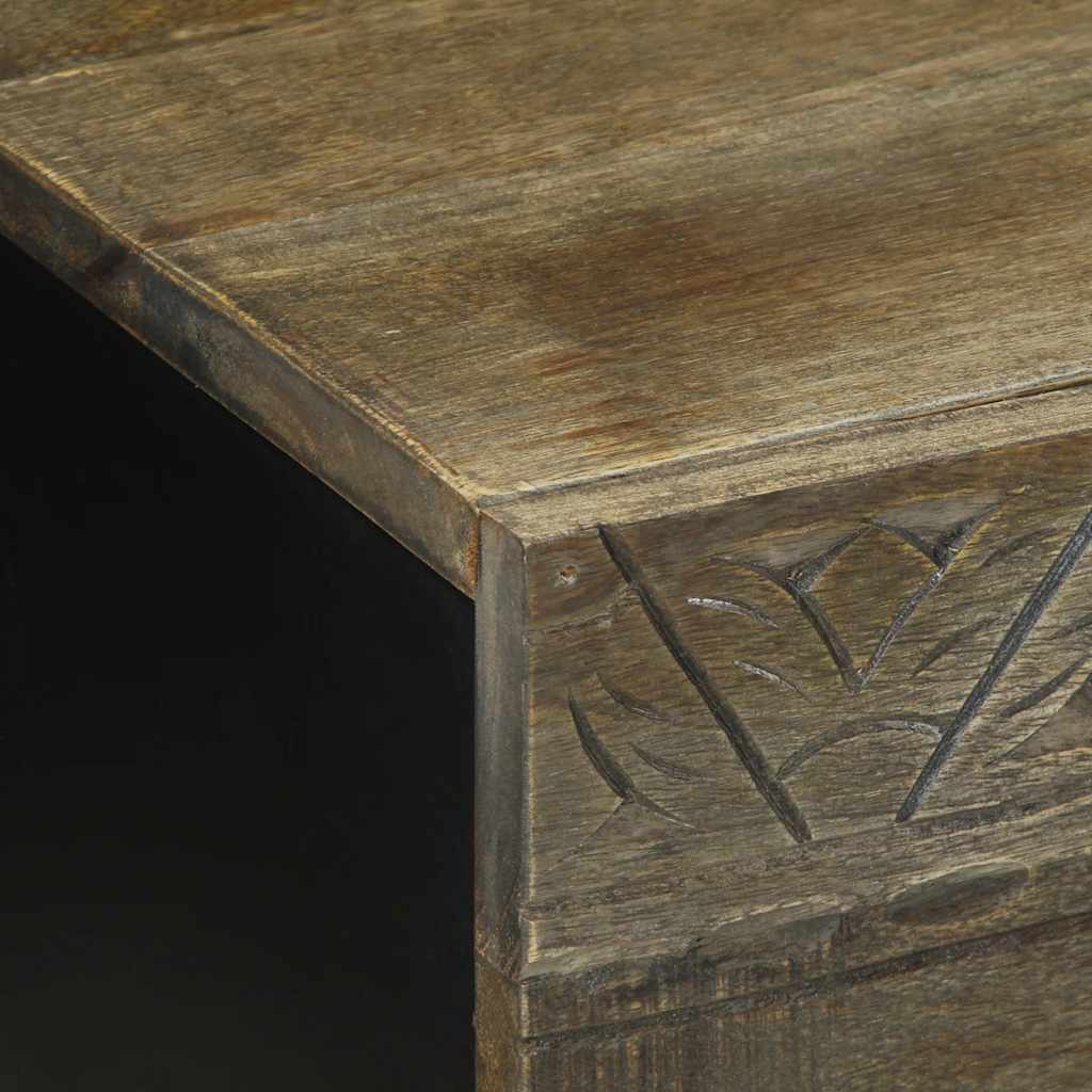 vidaXL Masuta de cafea gri deschis 80x50x40 cm lemn masiv de mango
