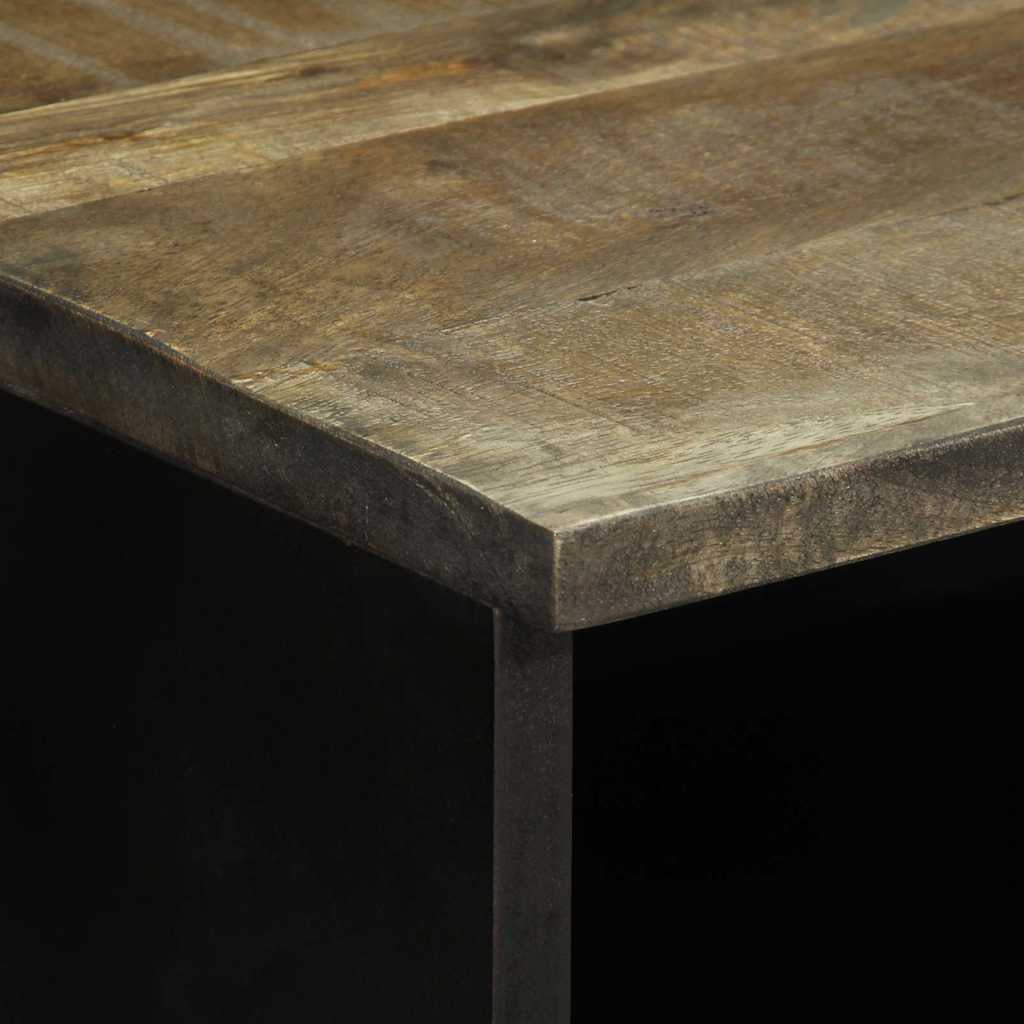 vidaXL Noptiera gri deschis 40x33x46 cm lemn masiv de mango