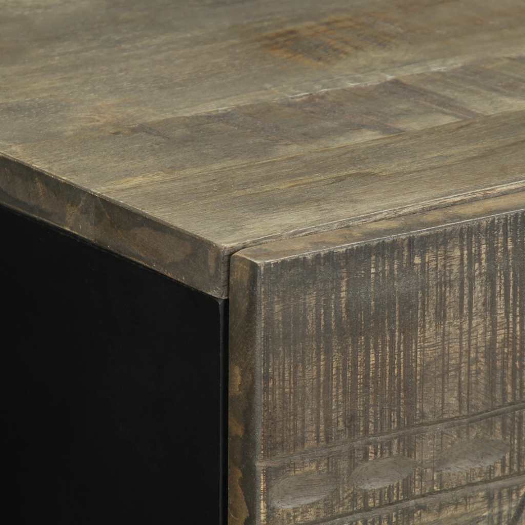 vidaXL Noptiera gri deschis 50x33x60 cm lemn masiv de mango
