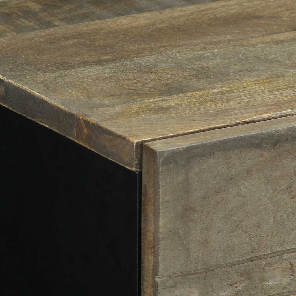 vidaXL Noptiera gri deschis 50x33x60 cm lemn masiv de mango