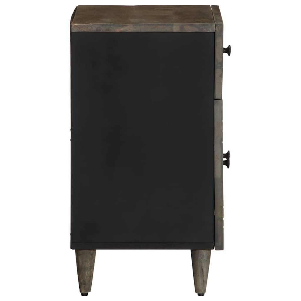 vidaXL Noptiera gri deschis 50x33x60 cm lemn masiv de mango