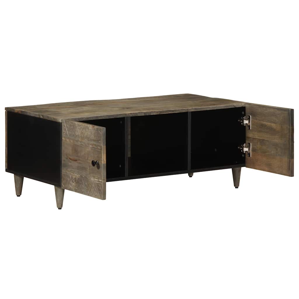 vidaXL Masuta de cafea gri deschis 100x54x40 cm lemn masiv de mango
