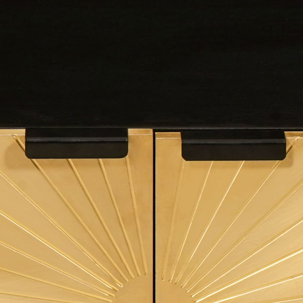 vidaXL Masă de cafea Negru și Aur 80 x 50 x 40 cm