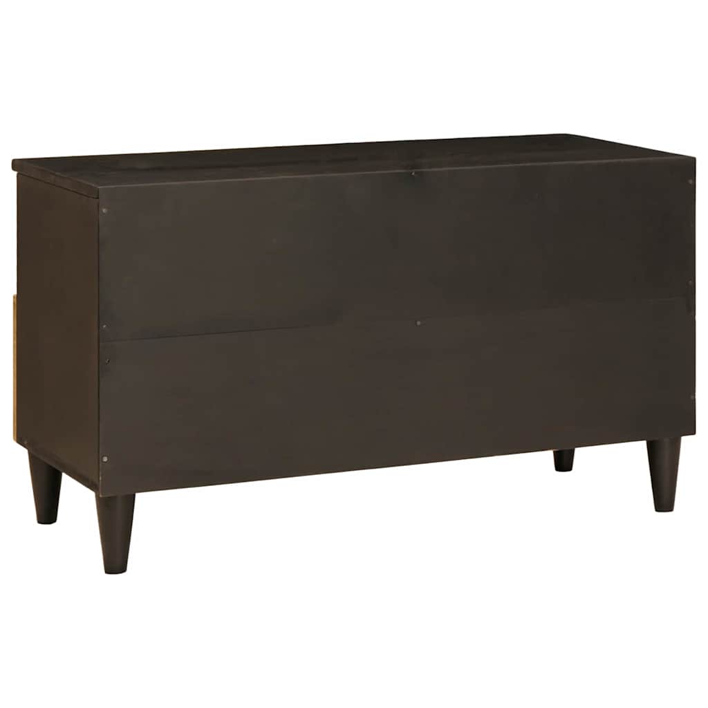 vidaXL Cabinet TV cu sertar Negru și Aur 80 x 33 x 46 cm Lemn compozit