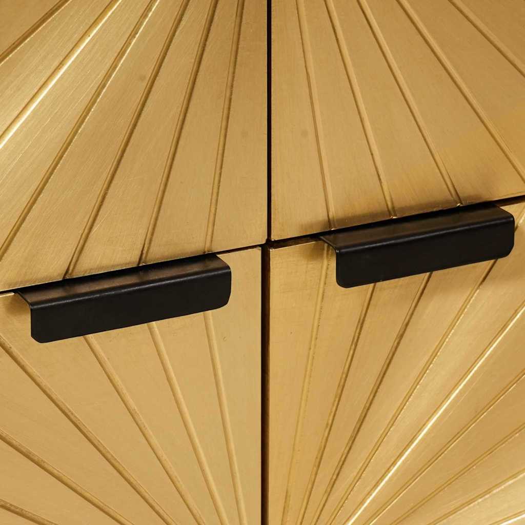 vidaXL Dulap lateral cu depozitare Negru și Aur 60 x 33.5 x 75 cm