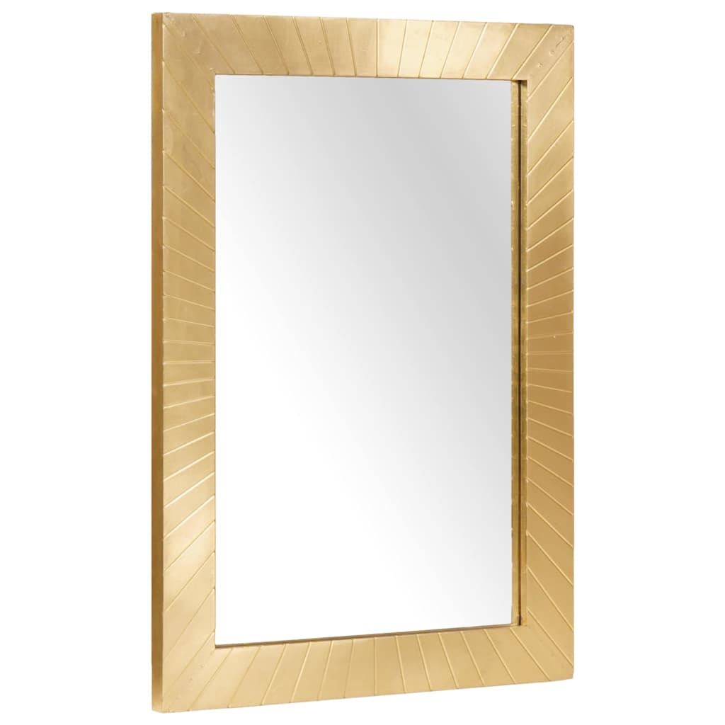 vidaXL Oglindă pentru baie Pe perete Negru și Aur 50 x 2,5 x 70 cm