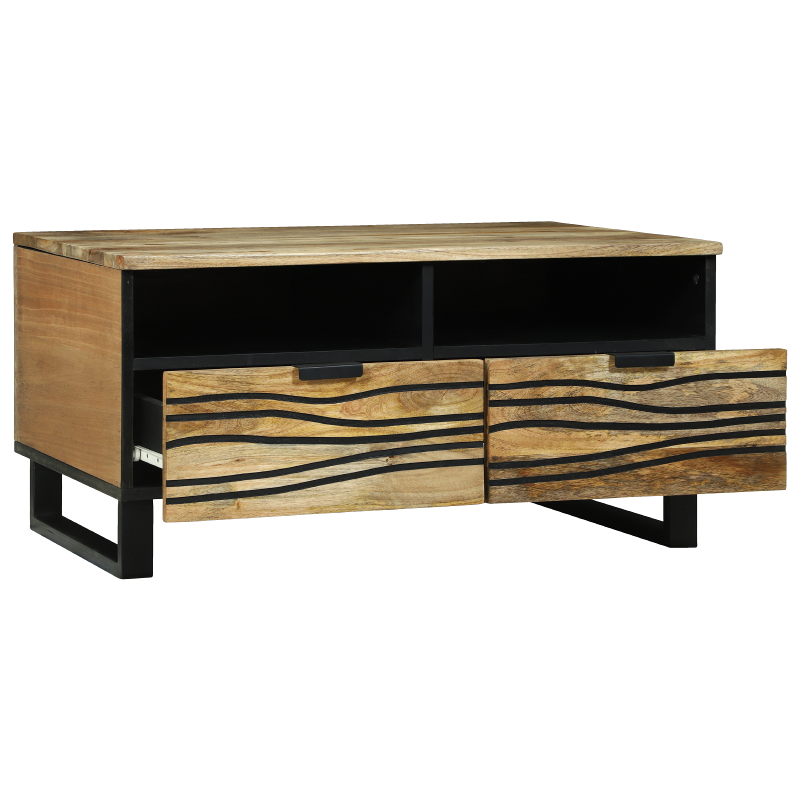 vidaXL Masă de cafea - 80 x 54 x 40 cm - Lemn de mango vidaXL Masă de cafea - 80 x 54 x 40 cm - Lemn de mango