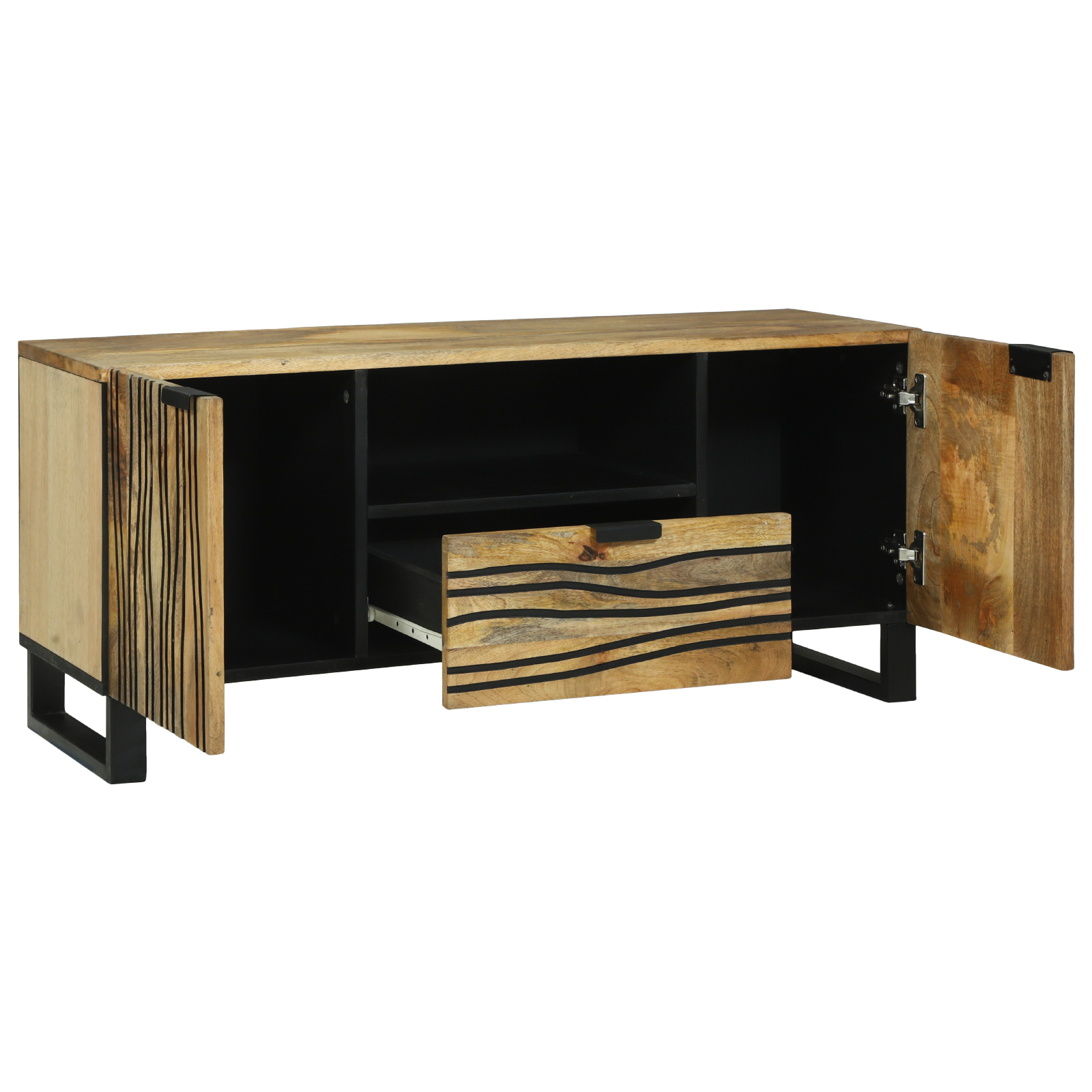 vidaXL Dulap TV - 105 x 33.5 x 46 cm, din lemn masiv de mango