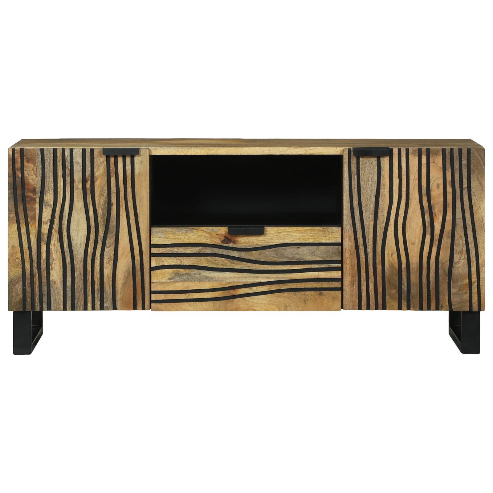vidaXL Dulap TV - 105 x 33.5 x 46 cm, din lemn masiv de mango