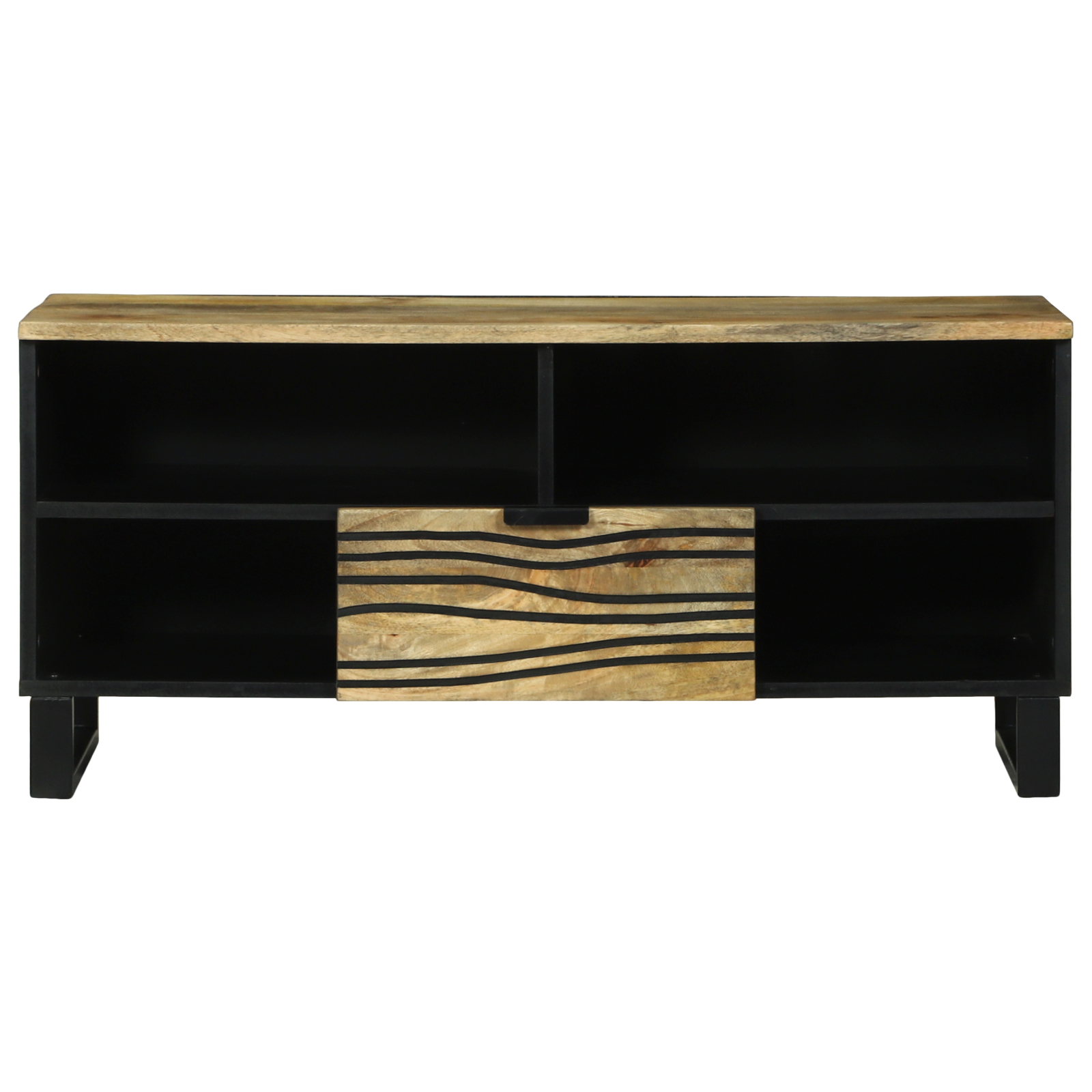 vidaXL Cabinet TV - 100 x 33.5 x 46 cm, făcut din lemn masiv de mango. vidaXL Cabinet TV - 100 x 33.5 x 46 cm, făcut din lemn masiv de mango.