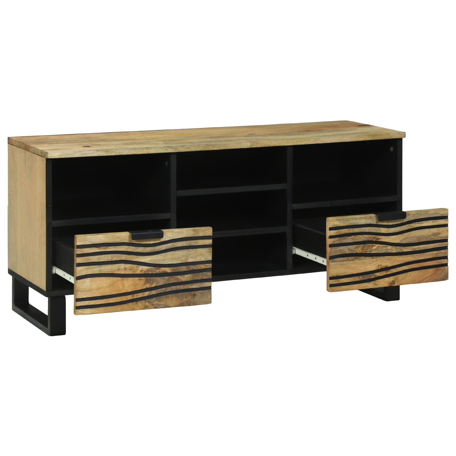 vidaXL Dulap TV , 100x33.5x46 cm, din lemn solid de mango