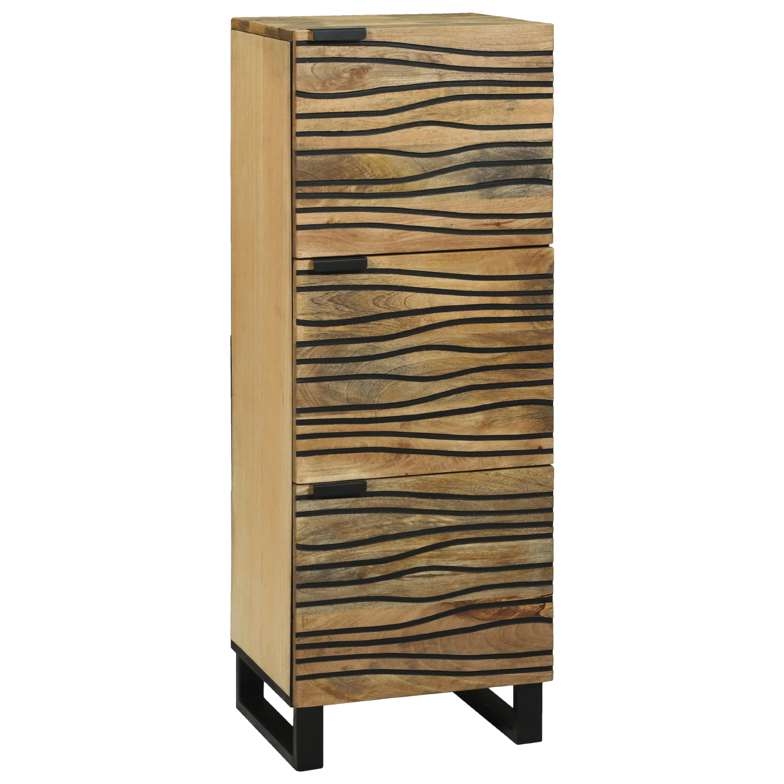 vidaXL Highboard - 40x33.5x110 cm, din lemn masiv de mango.